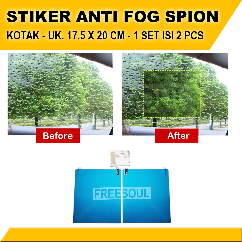 Stiker Anti Air Embun KACA SAMPING 20 x 17.5 cm - Anti Fog RainProof Film Kaca Mobil