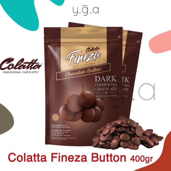 

] Colatta Fineza Chocolate Button Dark 400gr / Cokelat Compound