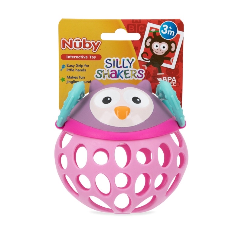 Nuby SILLY SHAKERS Silicone Teether/Mainan Gigitan Bayi