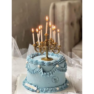 Holder Lilin Gaya Retro Untuk Dekorasi  Kue  Ulang  Tahun  