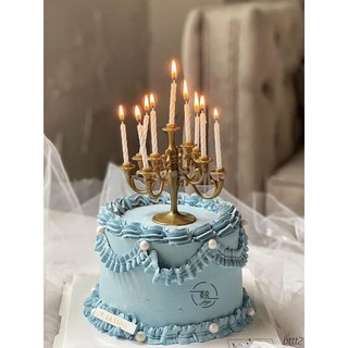 Holder Lilin Gaya Retro Untuk  Dekorasi  Kue Ulang  Tahun  