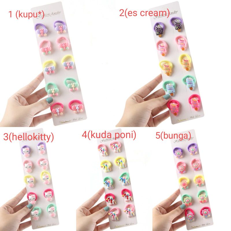 ikat rambut karakter/ ikat rambut anak/ikat rambut lucu/ikat rambut anak perempuan/ikat rambut cewek