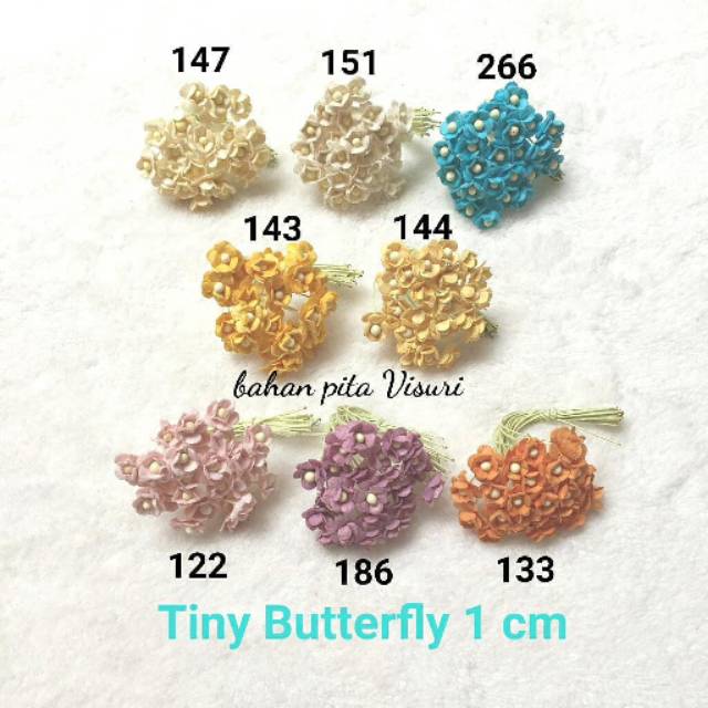 Paper Flower Tiny  Butterfly 1 cm Seri A