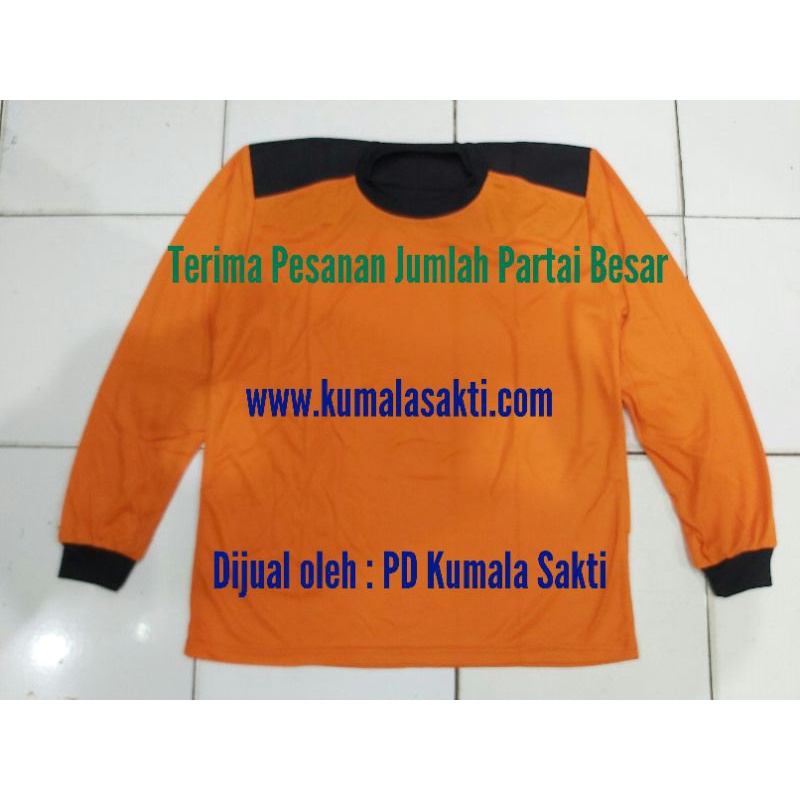 Kaos Polos Bantalan Lengan Panjang Warna Oren Hitam Benhur Hijau Dongker-Kaos Trening-Kaos BPBD-Kaos Security Satpam CoklatKaos Loreng-Kaos Polisi-Baju PPSU