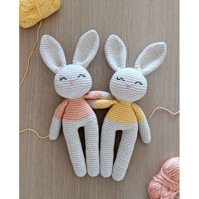 Bunny amigurumi / boneka rajut free custom warna dan size packing box