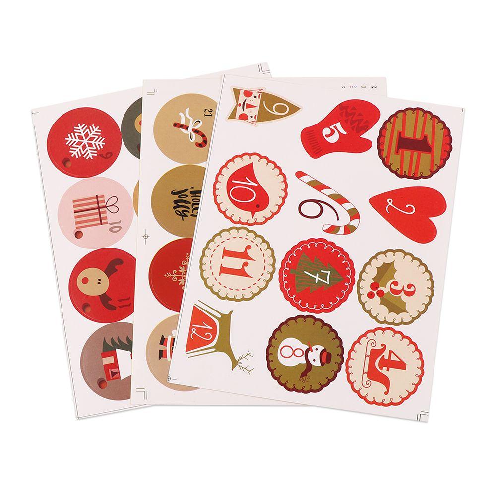 Solighter Christmas Paper Sticker Cookie Ornaments Candy Sealing Number Stiker