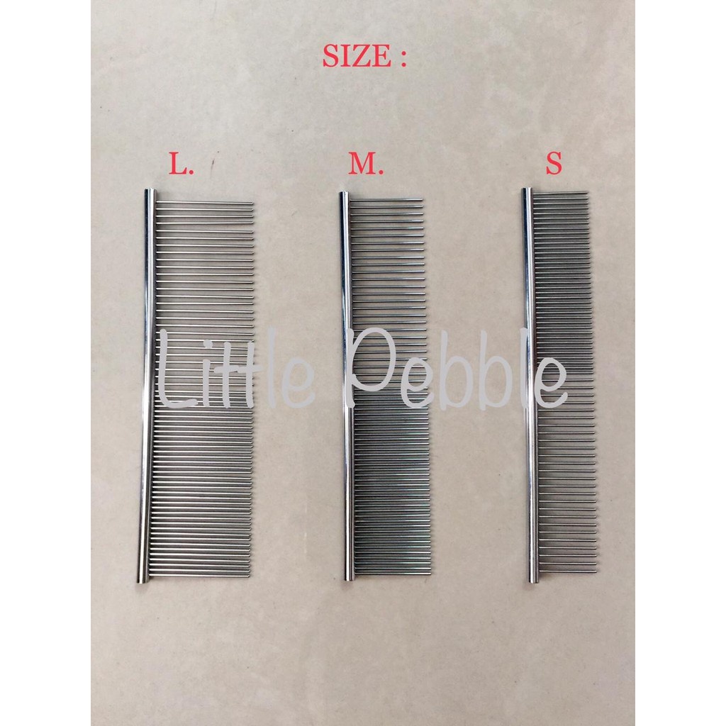 Sisir Besi Chrome Anjing Kucing 2 Sisi Sisir Bulu Hewan Kucing Anjing
