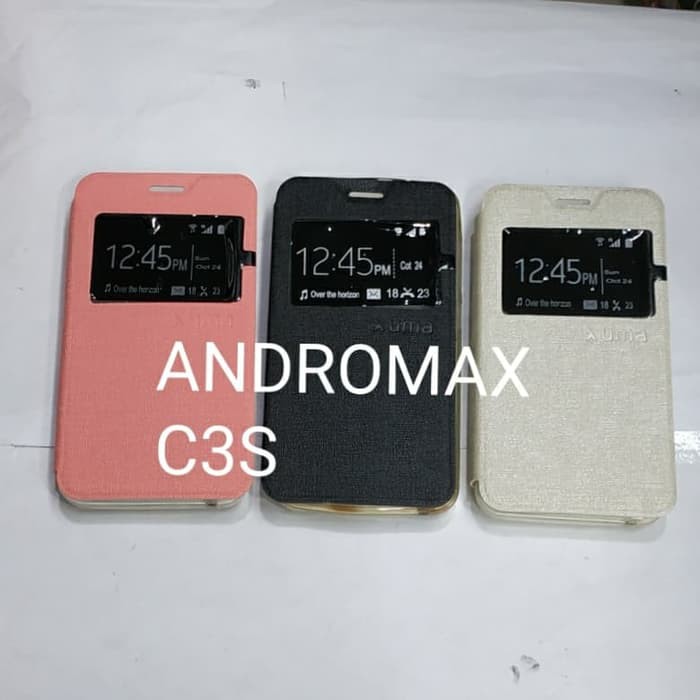 ANDROMAX C3S sarung flip cover ume/ sarung model buku MANTUL