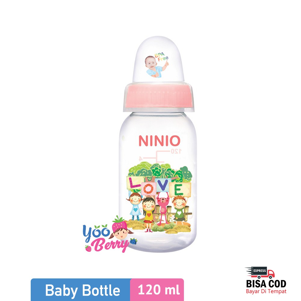 Ninio Round Baby Bottle 120 Ml Botol Susu Bayi BPA Free Murah Berry Mart