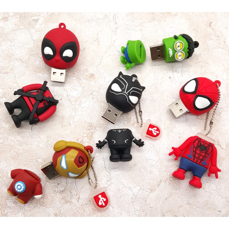 Flash Disk USB 2.0 Kapasitas 1TB Motif Kartun Spider Man dengan Adapter OTG