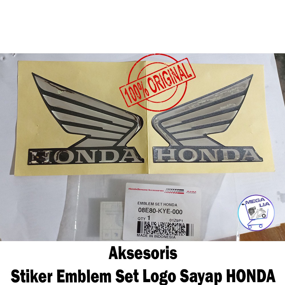 Aksesoris Stiker Emblem Set Logo Sayap HONDA CB 150R Verza New Megapro Mono Tiger GLPro 08E80-KYE-00