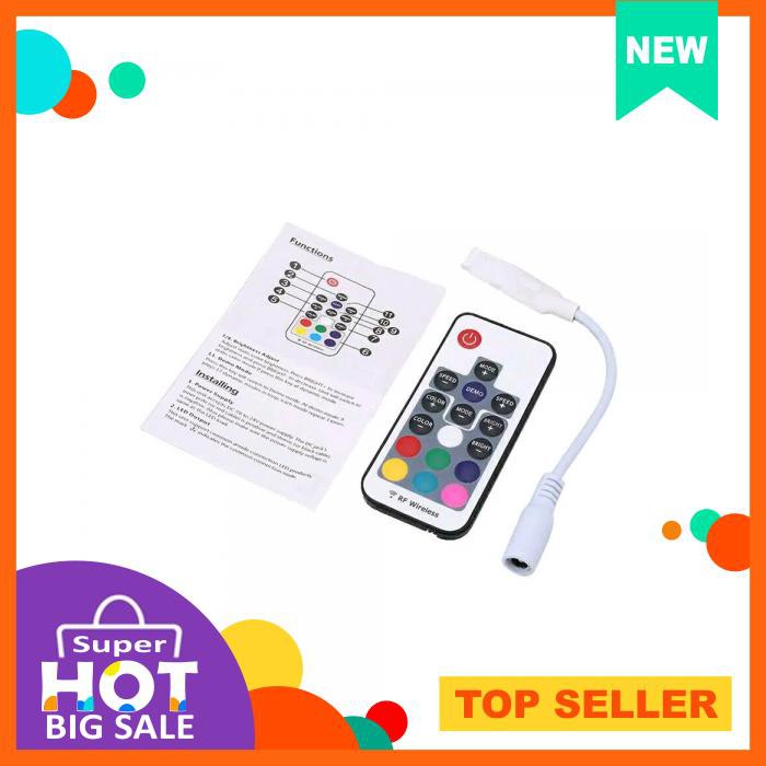 Remote Driver Controller Modul Led Rgb Strip 5050 3528 17 Tombol Wireless Tanpa Kabel