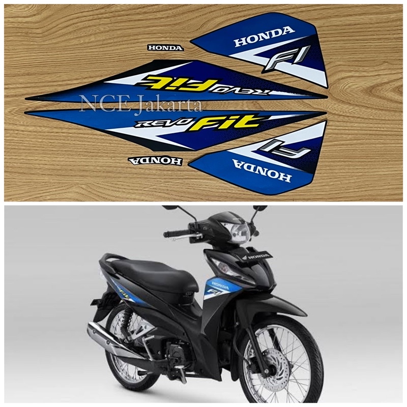 STIKER STRIPING REVO FIT FI 2022 HITAM BIRU