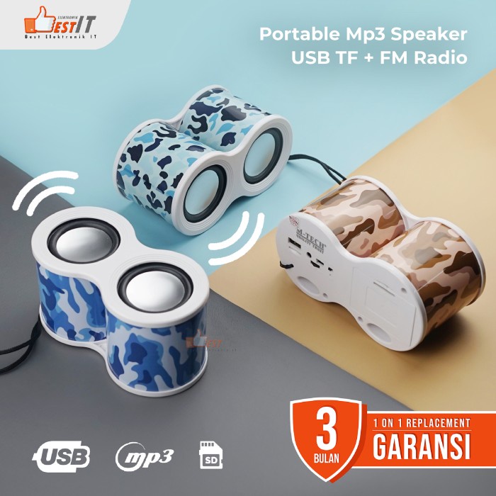 Speaker USB Mini Portable MP3 TF + FM Radio M-Tech(W7T2) SPEAKER JADUL RETRO VINTAGE speker bloetoot