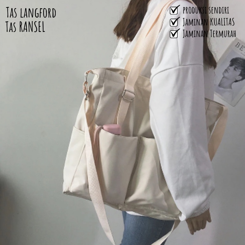 Tas Shoulder Wanita - Selempang Sekolah Kuliah Kerja Model Korea Terbaru Kekinian Fashion Multifungsi Stylish Import Lokal Original Murah Bagus Kapasitas Panjang Traveling Bahu Simple Elegan Casual Perempuan Cewek