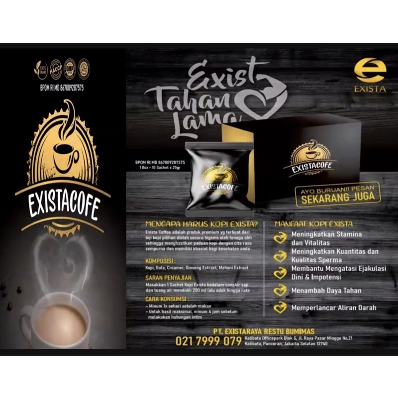 EXISTA cofee 100% ORI 1box isi 10saset