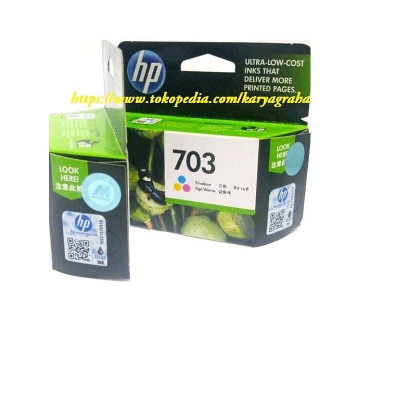 ❀ Tinta Printer HP 703 Color Original ✹