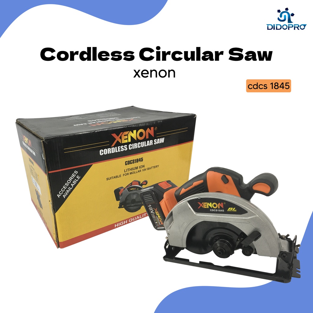 XENON Circular Saw Baterai Cordless Potong Kayu 7&quot; CDCS1845