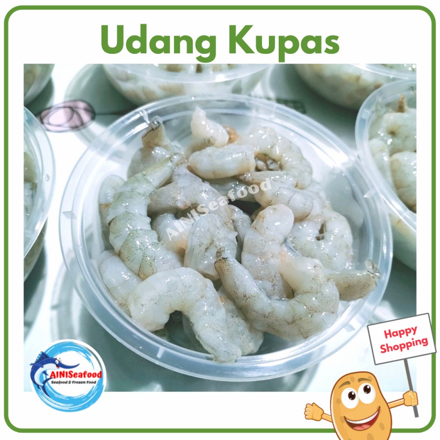 

Udang Vaname / Vanami Kupas Bersih PUD Segar Peeled Shrimp Seafood