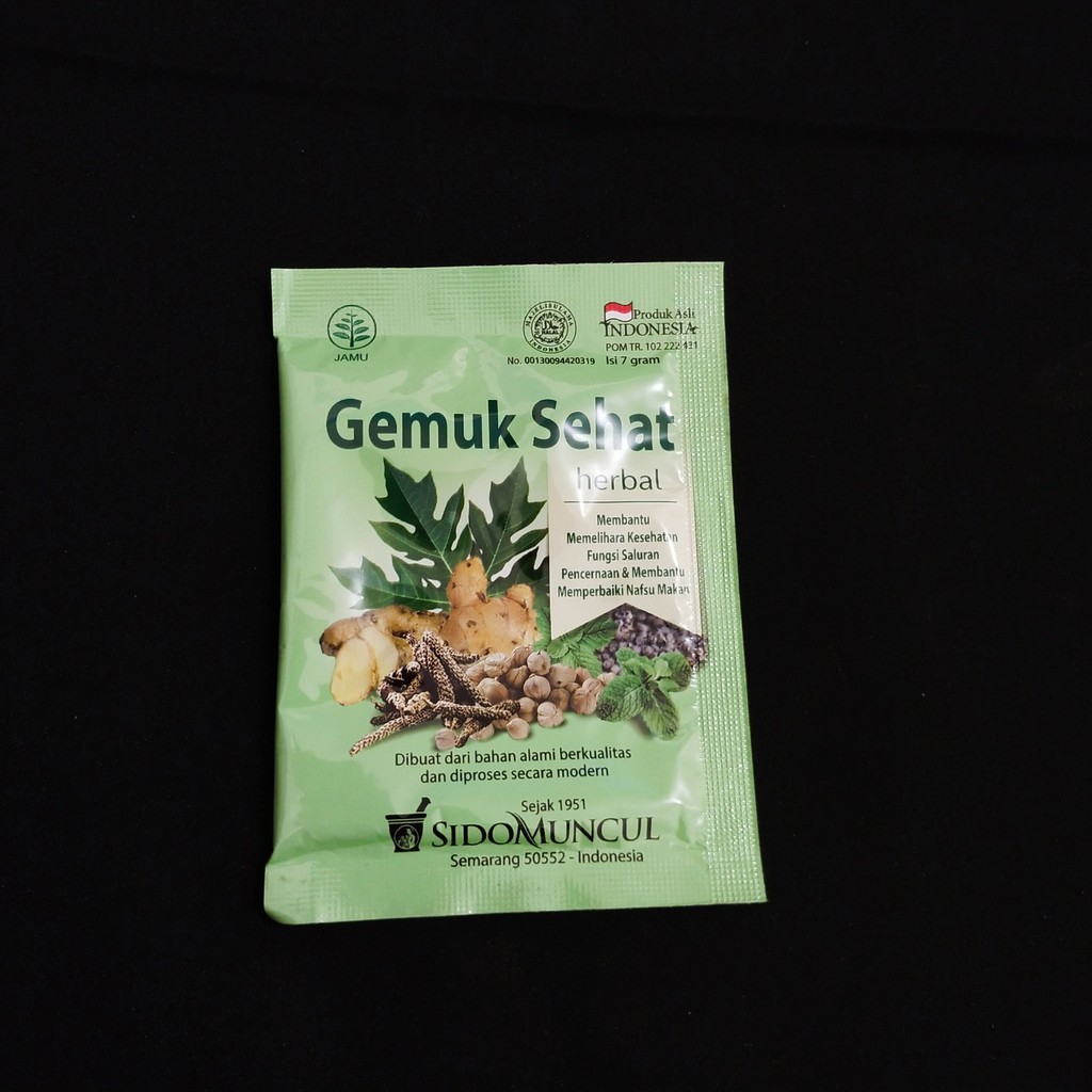 

GEMUK SEHAT Sido Muncul Penambah Nafsu Makan isi 10 sachet