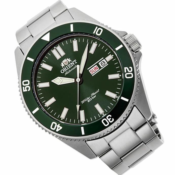 100% original  Jam Tangan Pria Orient RA-AA0914E19B Kanno Diver Automatic Silver Green Dial