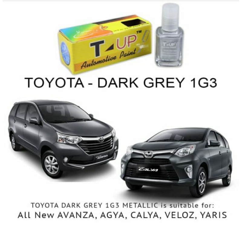 T-up cat oles toyota dark grey contoh cat all New avanza agya calya veloz yaris cat abu abu toyota