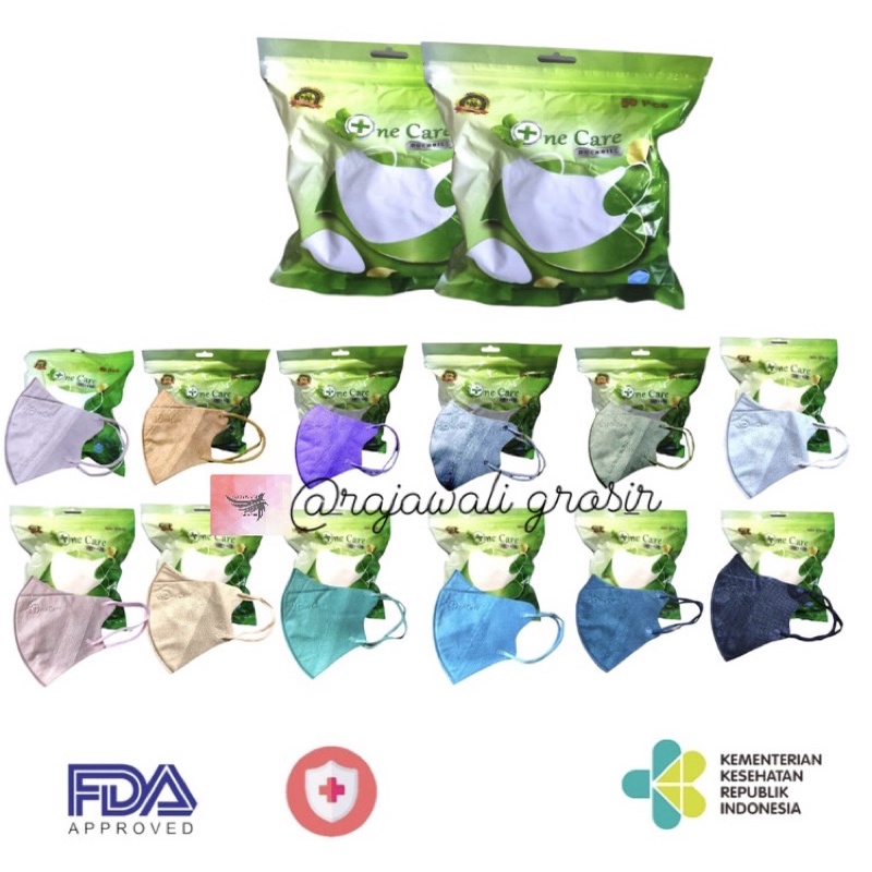 Masker Duckbill One Care 50pcs sachet EMBOSS