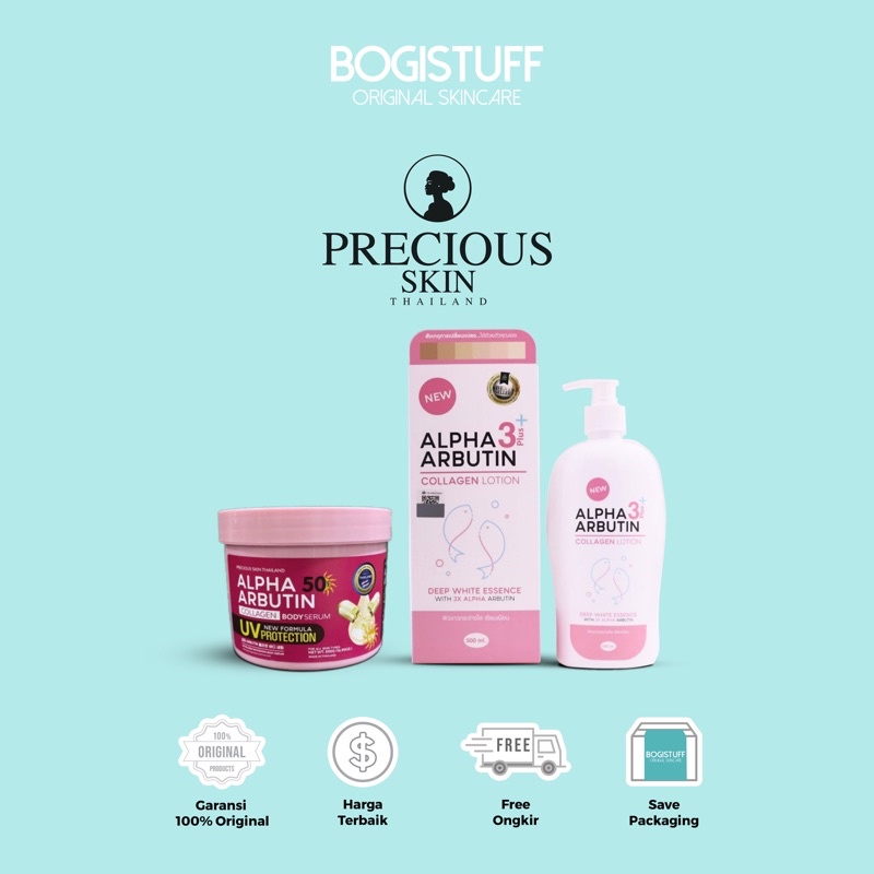 PRECIOUS SKIN ALPHA ARBUTIN COLLAGEN LOTION 3+ | PRECIOUS SKIN ALPHA ARBUTIN BODY SERUM UV PROTECTIO
