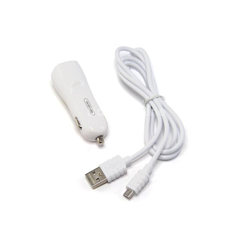 DISKON CAR CHARGER YK M20 2U MURAH ISI 2 PORT USB 2.1 A BONUS KABEL MICRO USB-ADAPTOR CAS MOBIL - TEKNO KITA