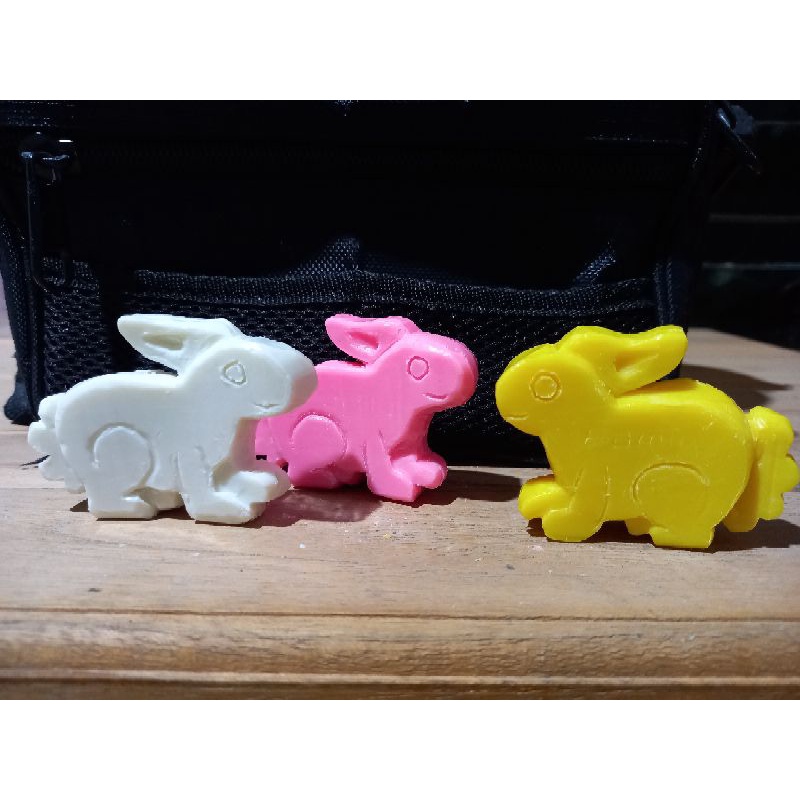 Prakarya Sabun Ukir Kerajinan ukir sabun / Souvenir sabun bentuk hewan kelinci