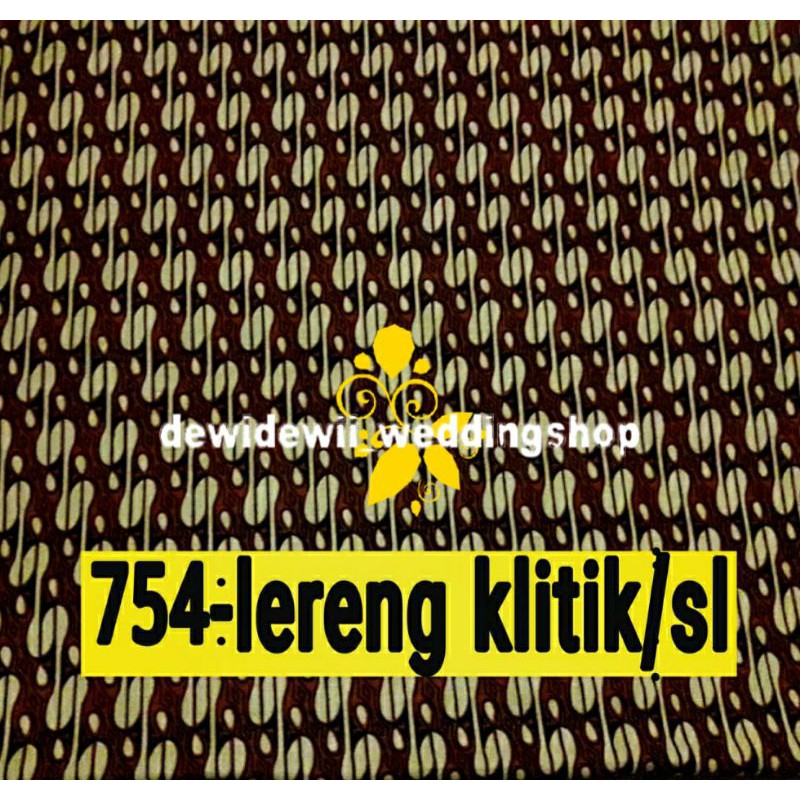 Jarik Selendang Blangkon (MOTIF KEMBAR), Motif Lereng klitik