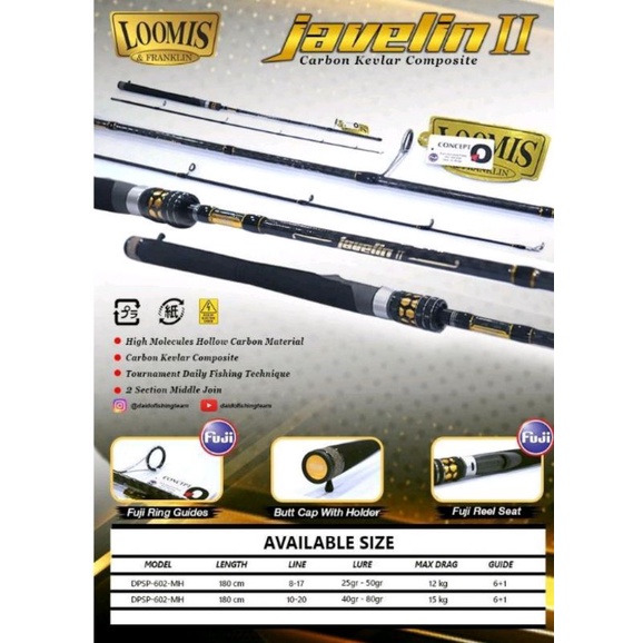 joran loomis javelin II 602 180CM