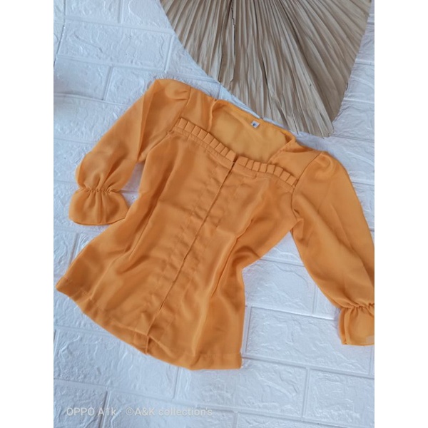 Kebaya Sabrina Anak variasi pipil khusus sz Xs