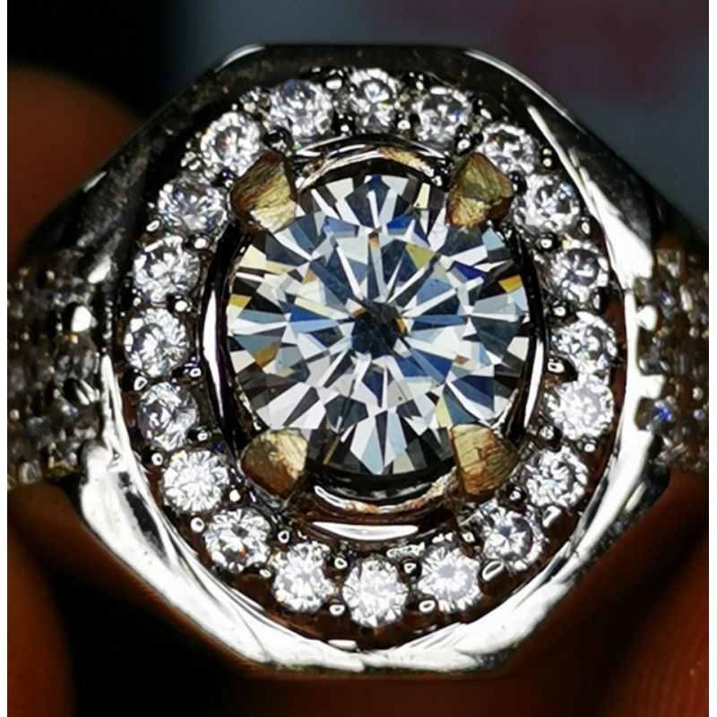 Batu permata real white moissanite