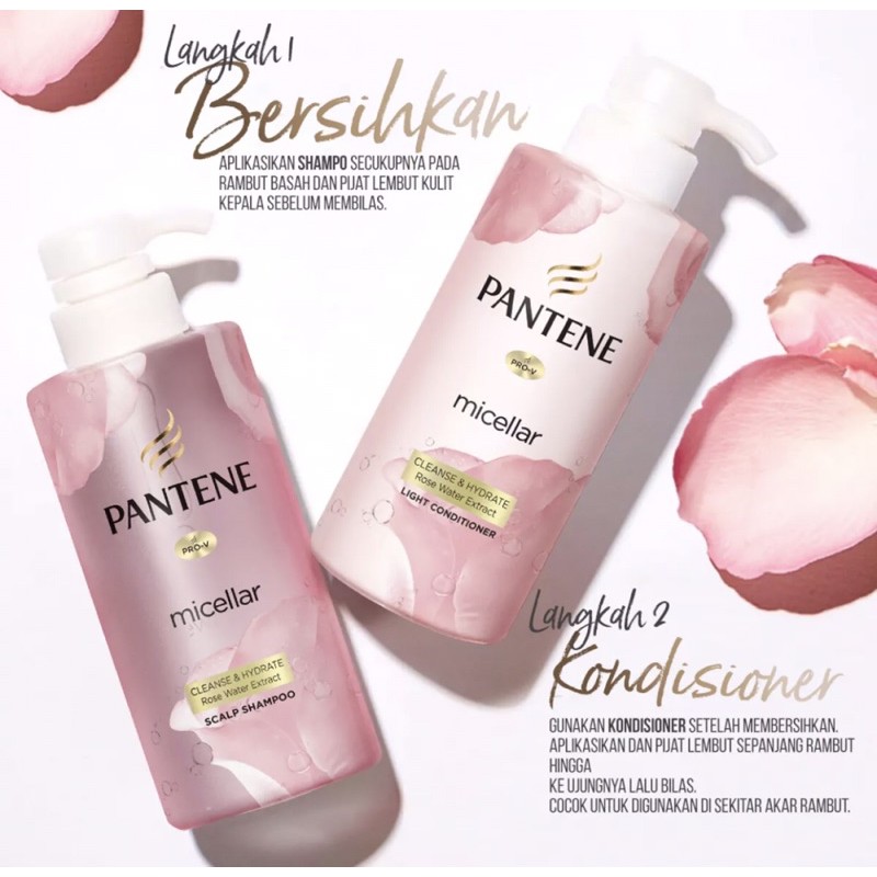 Pantene Shampo Micellar Rose Water 530 ml READY STOCK