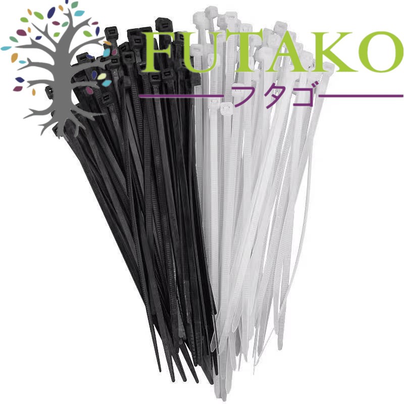 FUTAKO Kabel Ties 2.5x150mm putih / hitam 1 pack isi 100 pcs KTS / SATU PACK