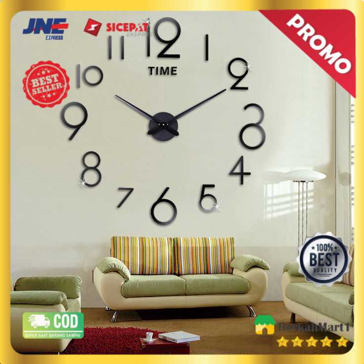 Jam Dinding DIY Giant Wall Clock Quartz Creative Design - DA03