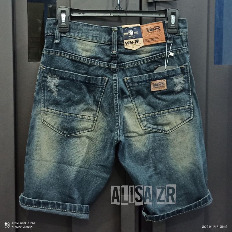 COD CELANA JEANS PENDEK PRIA MOTIF SOBEK ROBEK RIPPED TERBARU DAN TERLARIS