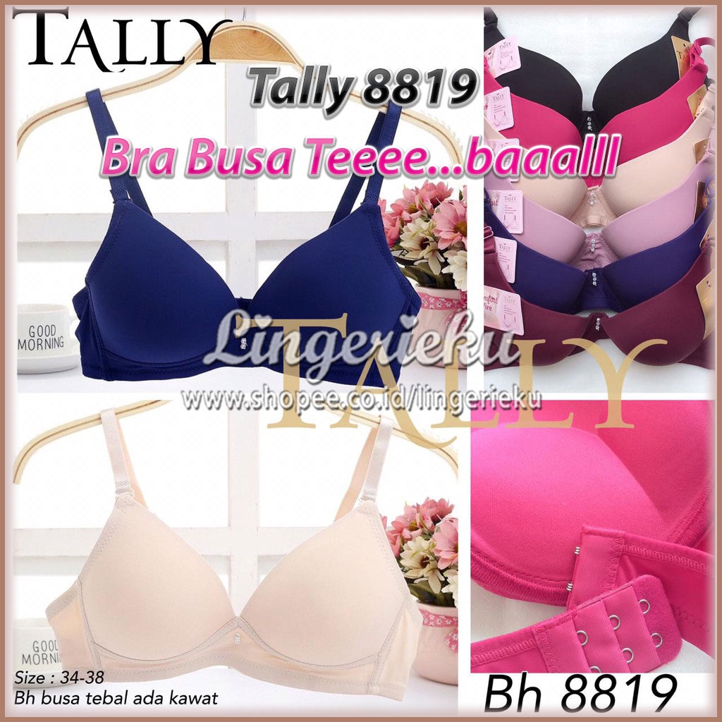 Tally 8819 BH Bra Wanita Push Up Busa Tebal kait 2 Berkawat Cup B