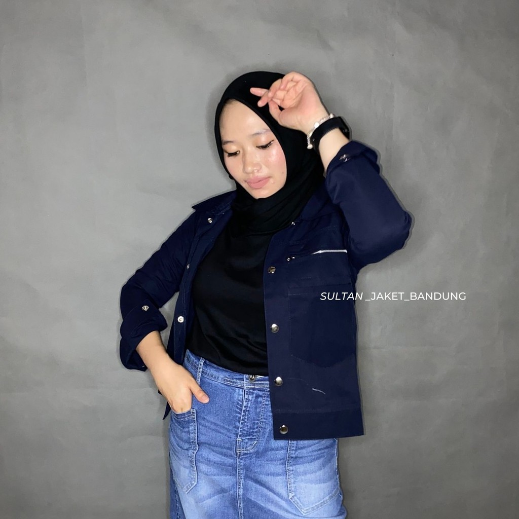 POLAND JAKET || POKET ZIPPY || JAKET WANITA