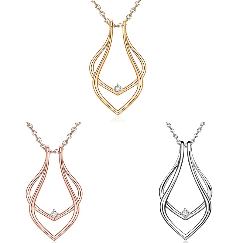 Siy Kalung Rantai Liontin Geometri Infinity Love Warna Silver Untuk Wanita