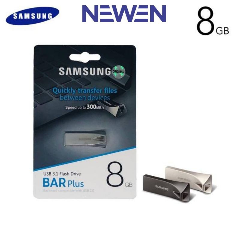 NEWEN Flashdisk Samsung BAR 8GB Original Plus 300Mbps Flash Drive USB 3.1