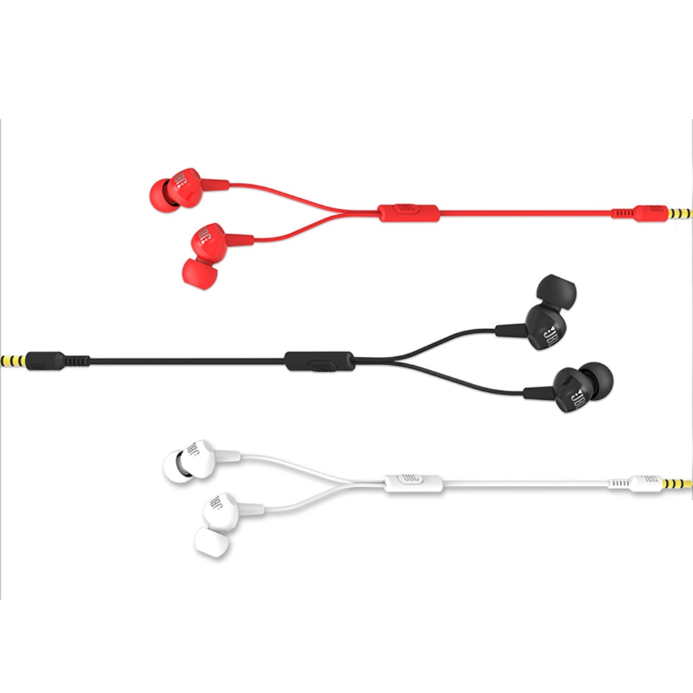 C100si Headset Earphone Kabel Stereo 3.5mm Dengan Mic Untuk Olahraga