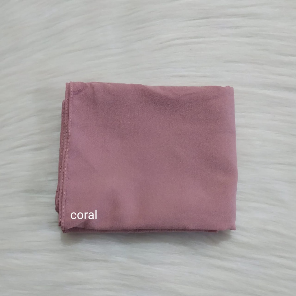 Bisa Cod Pasmina diamond 170x70cm / pashmina sabyan /pashmina diamond premium-Coral