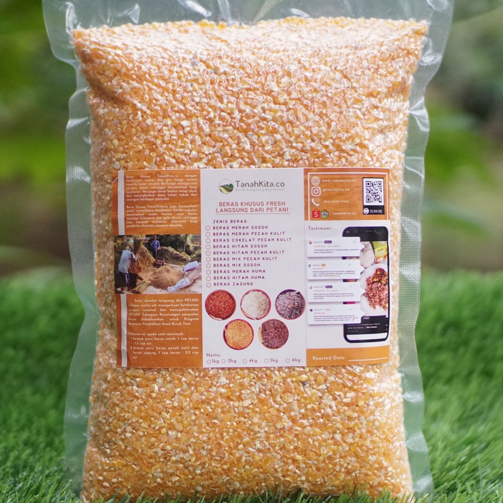 

Beras Jagung Tinggi Serat FRESH langsung dari Petani (450gram Vacuum)