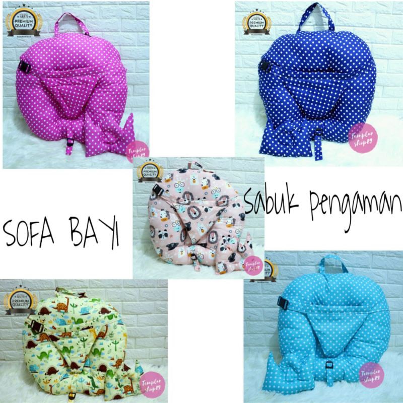 sofa bayi sabuk pengaman / baby launcer free bantal dan tas