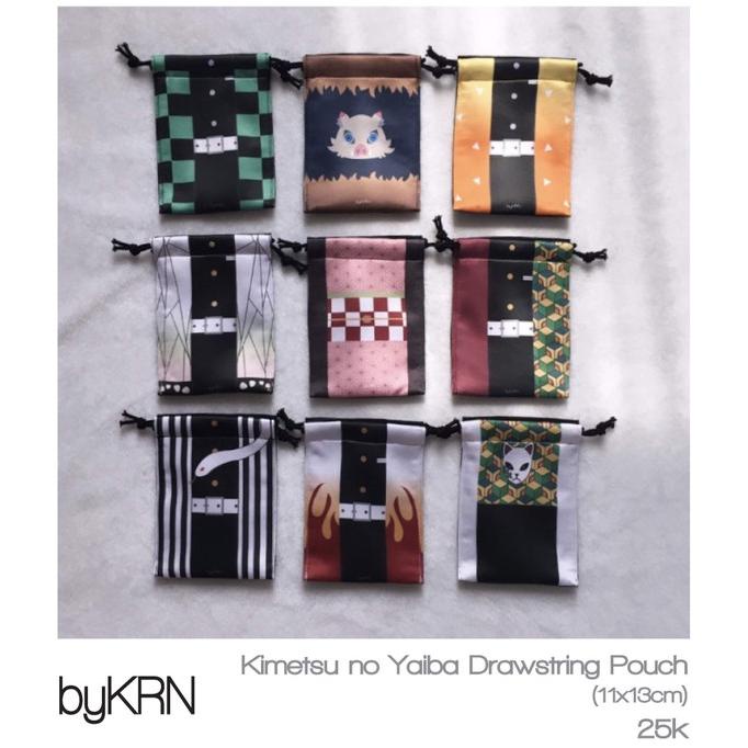 

Produk Unggulan] Kny Kimetsu No Yaiba Drawstring Pouch Fan Merch Bykrn Handworksbykrn - Hijau