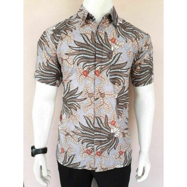 Batik Pria Lengan Pendek MOTIF Hem Baju Batik Pria Kemeja Batik Pria Lengan Pendek  Size M L XL XXL Seragam Batik Kerja