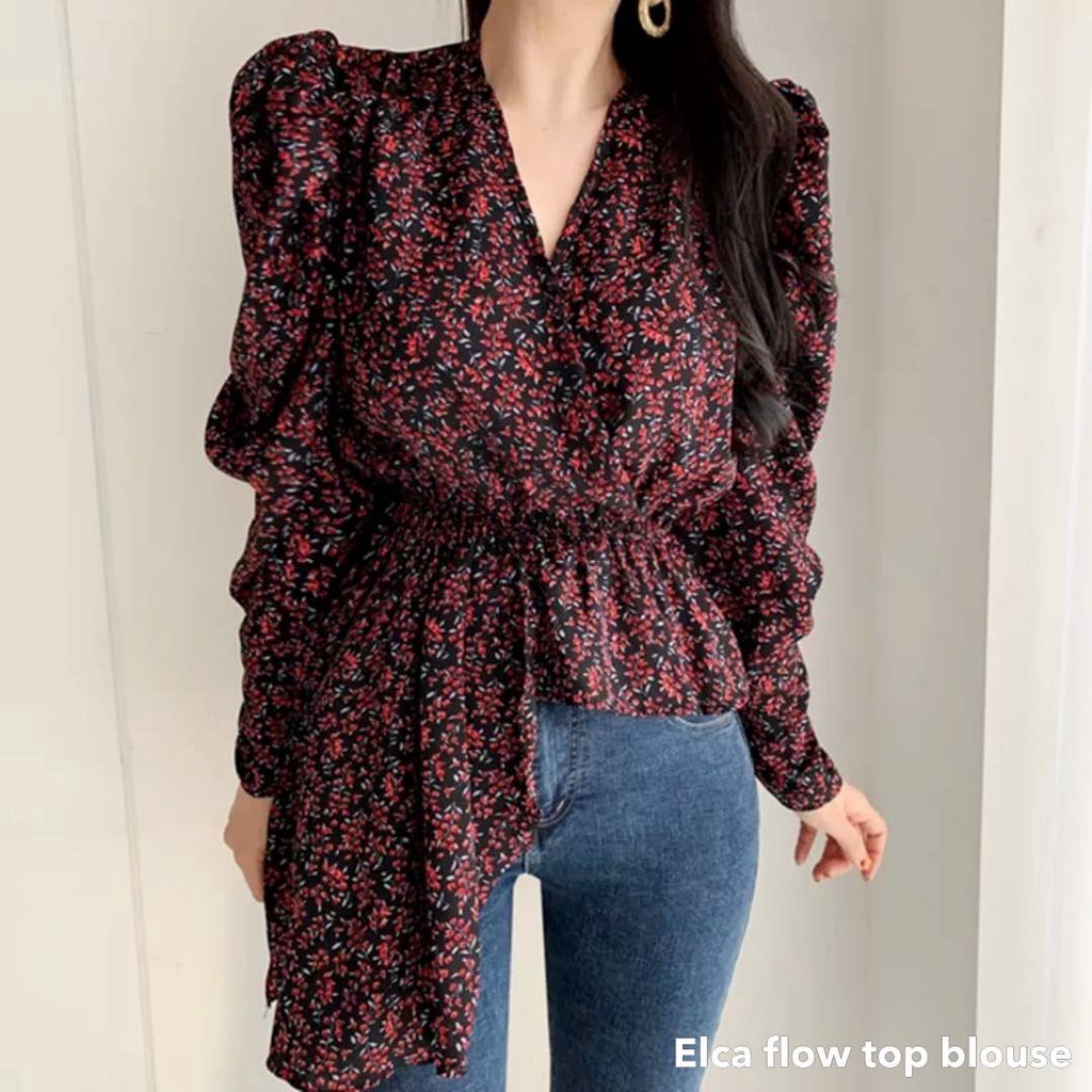 Elca flow top blouse - Thejanclothes