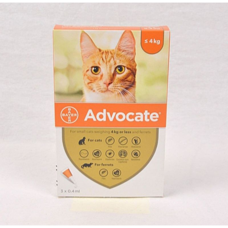 (1tube) Advocate cat up to 4 kg - obat tetes kutu kucing